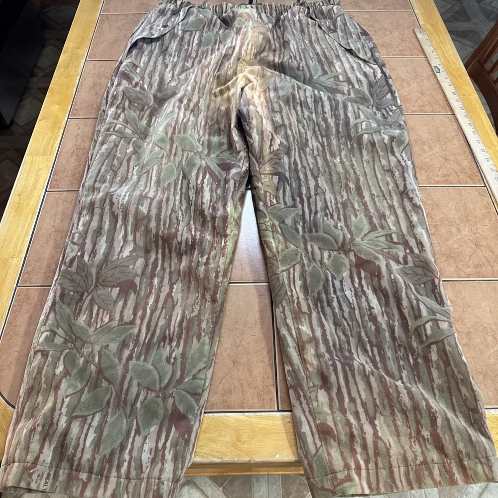 Cabela's Dry Plus Pants‎ Sz XL Realtree Camo Fleece Hunting Vintage 40x31 Faded